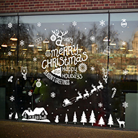 Wand-Sticker, PVC Kunststoff, Klebstoff & Weihnachtsschmuck & mit Brief Muster & wasserdicht, 900x600mm, verkauft von setzen