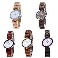 Montre à bijoux Redear®Women, bois, avec verre & acier inoxydable, pour femme, plus de couleurs à choisir, 27x11mm,13mm, Longueur Environ 9 pouce, Vendu par PC