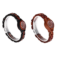 Montre à bijoux Redear®Women, bois, avec verre & acier inoxydable, pour femme, plus de couleurs à choisir, 27x11mm,13mm, Longueur Environ 9 pouce, Vendu par PC