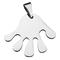 Roestvrij stalen sieraden Hangers, Roestvrij staal, Hand, oorspronkelijke kleur, 33x30x1.50mm, Gat:Ca 4x8mm, Verkocht door PC