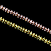 Niet-magnetische Hematiet kralen, plated, meer kleuren voor de keuze, 4x2mm, Gat:Ca 1mm, Ca 190pC's/Strand, Per verkocht Ca 15.5 inch Strand