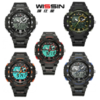 Reloj de Pulsera para Hombre, Plástico TPU, con acero inoxidable 304 & Acrílico, diferente estilo del embalaje para la elección & ajustable & LED & impermeable, más colores para la opción, 45mm, 26mm, longitud aproximado 6.2-9 Inch, Vendido por UD