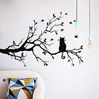 Wall Stickers, PVC-plast, vidhäftande & vattentät, svart, 580x380mm, Säljs av Ställ