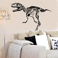 Wall Stickers, PVC-plast, Dinosaur, dyr design & lim & vandtæt, sort, 700x500mm, Solgt af sæt