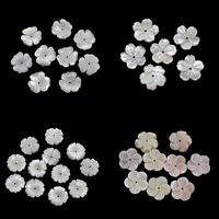 Granulos de concha de cor de rosa natural, White Lip Shell, with concha rosa, Flor, Vario tipos a sua escolha, 15x2mm, Buraco:Aprox 1mm, 10PCs/Bag, vendido por Bag