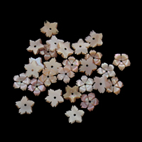 Natural Pink Shell Helmet, Kukka, erikokoisia valinnalle, Reikä:N. 0.8mm, 50PC/laukku, Myymät laukku