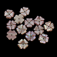 Natural Pink Shell Beads Flower Approx 1mm Sold By Bag