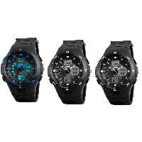 Reloj unisex de la joyería de SKmei®, Plástico, con caja de papel & silicona & aleación de zinc, chapado en color de platina, 30M resistente al agua & unisexo & ajustable & LED, más colores para la opción, 48x54x18mm, longitud aproximado 10.2 Inch, Vendido por UD