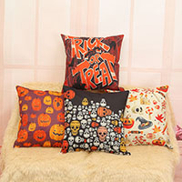 Cushion Cover Cotton Fabric Square Halloween Jewelry Gift Sold By PC