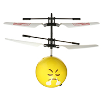 Plastmasinis Flying Ball Drone Sraigtasparnis, Turas, veido išraiškų serija, geltonas, 160x120mm, Pardavė PC