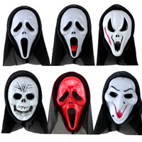 plastique PVC Masque, avec Fibre de polyester, Bijoux d'Halloween & styles différents pour le choix, Vendu par PC