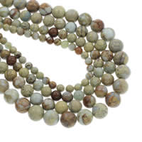 Shoushan Stone Bead, Runde, forskellig størrelse for valg, Solgt Per Ca. 15 inch Strand