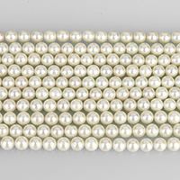 South Sea Shell Kralen, Ronde, plated, voor vrouw, Grade A, 8mm, Gat:Ca 1mm, Ca 49pC's/Strand, Per verkocht Ca 16 inch Strand