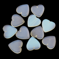 Sea Opal Hangers, Hart, 19.50x19x3.50mm, Gat:Ca 1mm, Verkocht door PC