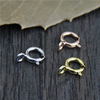 925 Sterling Silber Federring Verschluss, plattiert, keine, 5mm, 20PCs/Menge, verkauft von Menge