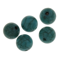 Tyrkysové korálky, Syntetický Turquoise, Kolo, 10mm, Otvor:Cca 1.5mm, Cca 885PC/Bag, Prodáno By Bag