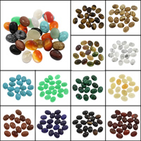 Edelstein Cabochons, flachoval, verschiedenen Materialien für die Wahl, 12x16x5mm, 100PCs/Tasche, verkauft von Tasche