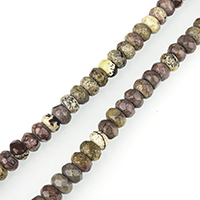 Gemstone Ékszer Gyöngyök, Drágakő, Rondelle, sokoldalú, 6x8mm, Lyuk:Kb 1mm, Kb 75PC-k/Strand, Naponta eladott Kb 15 inch Strand