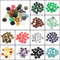 Gemstone Cabochons, Ädelsten, Flat Round, olika material för val, 14x5mm, 100PC/Bag, Säljs av Bag