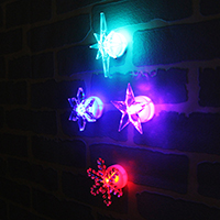 Acrylique Ornements de décoration de Noël, avec plastique, Bijoux de Noël & styles différents pour le choix & LED, Vendu par PC