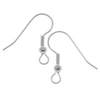 Rozsdamentes acél Hook earwire, Stainless Steel, az eredeti szín, 20x9mm, 100PC-k/Bag, Által értékesített Bag