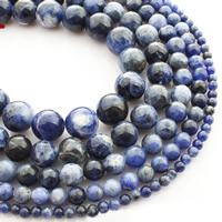 Sodalite Gyöngyök, Kerek, természetes, különböző méretű a választás, Naponta eladott Kb 15 inch Strand