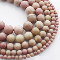 Rhodoniet kralen, Rhodonite, Ronde, natuurlijk, verschillende grootte voor keus, Per verkocht Ca 15 inch Strand