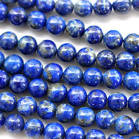 Lapis lazuli perler, Naturlige lapis lazuli, Runde, forskellig størrelse for valg, Hole:Ca. 1mm, Solgt Per Ca. 15 inch Strand