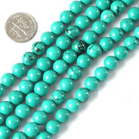 Turquoise sintéiseach Bead, méid éagsúla do rogha, Díolta Per Thart 15 Inse Snáithe