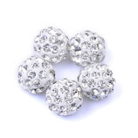 Rhinestone Clay Pave Beads Round with rhinestone 10mm Approx 1.5mm Sold By Bag