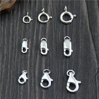 925 Sterling Silver Αστακός Claw Κούμπωμα, διαφορετικό μέγεθος για την επιλογή & διαφορετικά στυλ για την επιλογή, 3PCs/τσάντα, Sold Με τσάντα