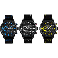 SKmei® Reloj para hombre, Cuero de vaca, con dial de aleación de cinc & Vidrio, chapado, 30M resistente al agua & ajustable & esmalte, más colores para la opción, 46x55x12mm, 22mm, longitud aproximado 10.2 Inch, Vendido por UD