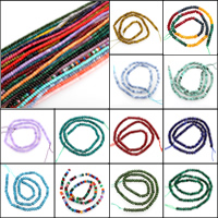 Mišrios Gemstone beads, Brangakmenis, įvairios medžiagos pasirinkimas & briaunotas, 4x2mm, Skylė:Apytiksliai 1.5mm, 125kompiuteriai/Strand, Parduota už Apytiksliai 15.5 Inch Strand