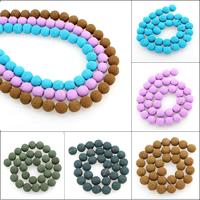 Polimero-Clay-Beads, argilla polimero, Cerchio, nessuno, 12mm, Foro:Appross. 1mm, Appross. 32PC/filo, Venduto per Appross. 15.5 pollice filo