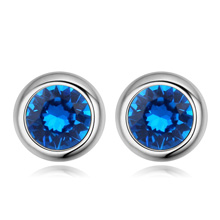 Oreille en cristal CRYSTALLIZED™ Element, avec alliage de zinc, Plaqué de platine, 9mm, Vendu par paire