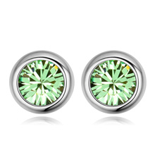 CRYSTALLIZED™ Element Crystal Earring with Zinc Alloy platinum plated 9mm Sold By Pair