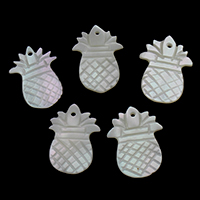 Wisiorki z muszli, Muszla, Ananas, 13x18x1mm, otwór:około 0.8mm, sprzedane przez PC