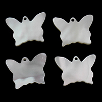 Bhlaosc Pendants, Shell, Féileacán, 16x12x1.8mm, Poll:Thart 0.8mm, Díolta De réir PC