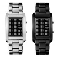 SKmei® Mænd Smykker Watch, Zinc Alloy, med papir kasse & Glas, forgyldt, LED & for mennesket & vandtæt, flere farver til valg, 31x47x11mm, Længde Ca. 9.2 inch, Solgt af PC