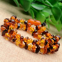 Amber Halsketting, uniseks, multi-gekleurde, 6x5x3mm, Per verkocht Ca 19.5 inch Strand