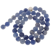 aventurine bleue goutte, Rond, naturel, normes différentes pour le choix, Trou:Environ 1mm, Vendu par Environ 15 pouce brin