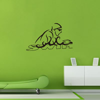 Muur Stickers, PVC-plastic, lijm, 43x72.5cm, Verkocht door PC