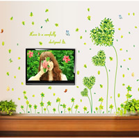 Wall Stickers & Decals PVC Plastic Rectangle plant design & adhesive & waterproof Sold By PC