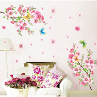 Wall Stickers & Decals PVC Plastic Rectangle plant design & adhesive & waterproof Sold By PC