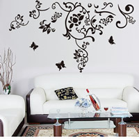 Wall Stickers & Decals PVC Plastic Rectangle plant design & adhesive & waterproof Sold By PC