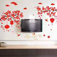 Wall Stickers, PVC-plast, Rektangel, anläggning design & vidhäftande & vattentät, 50x70cm, Säljs av PC