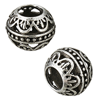 Zinc Alloy European Beads Drum antique silver color plated without troll & hollow nickel lead & cadmium free Approx 5mm Sold By Lot