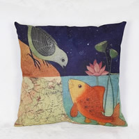 Cushion Cover Cotton Fabric Square Sold By PC