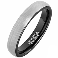 El anillo de dedo unisex, Acero de tungsteno, chapado, diferente estilo del embalaje para la elección & unisexo & diverso tamaño para la opción & cepillado, 4mm, Vendido por UD