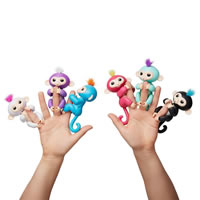 ABS plast Smart fingerlings Abe, med PVC-plast, Monkey, flere farver til valg, 225x150x52mm, Solgt af PC